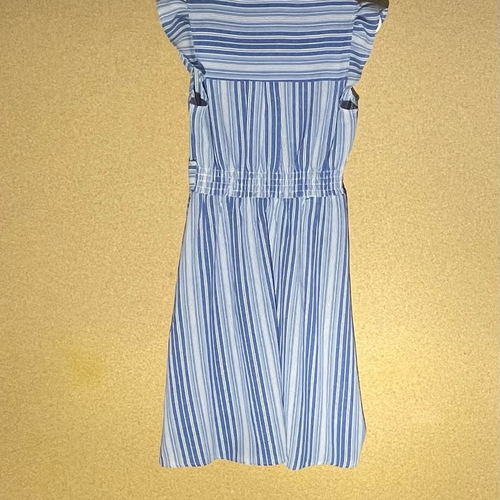 Monteau Blue and White Striped Midi Dress - Picture 5 of 5